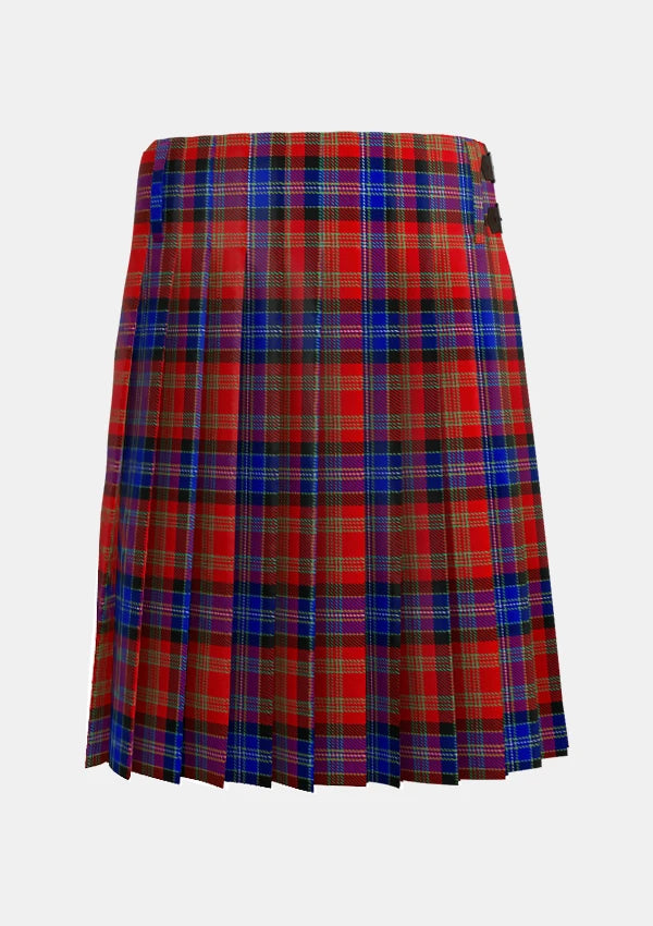 Traditional_Moir_Tartan_kilt_10326_back_image_with_pleated_design_and_adjustable_buckles_for_men