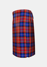 Traditional_Moir_Tartan_kilt_10326_left_image_with_pleated_design_and_adjustable_buckles_for_men