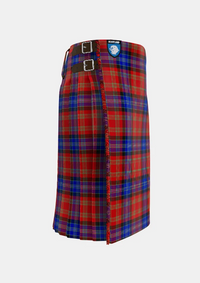 Traditional_Moir_Tartan_kilt_10326_right_image_with_pleated_design_and_adjustable_buckles_for_men