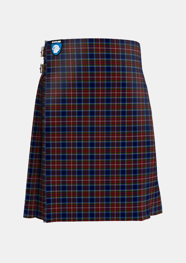 Traditional_Moon_Georgia_USA_Tartan_4100_kilt_front_image_with_pleated_design_and_adjustable_buckles_for_men