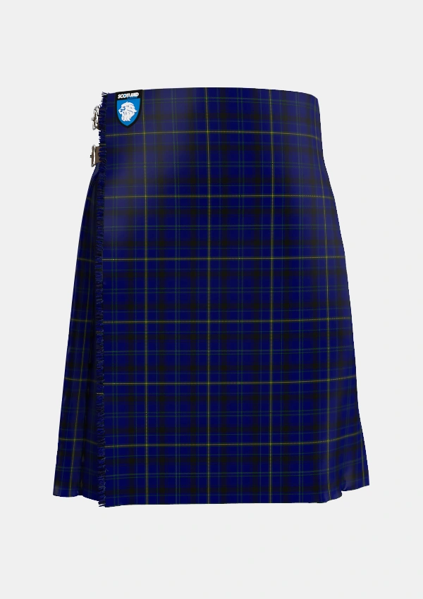 Traditional_Moon_New_Maldon_Surrey_Tartan_2744_kilt_front_image_with_pleated_design_and_adjustable_buckles_for_men