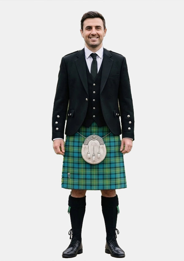 Traditional_Moore_tartan_345_Kilt_and_Argyle_Jacket_Kilt_Outfits_front_image