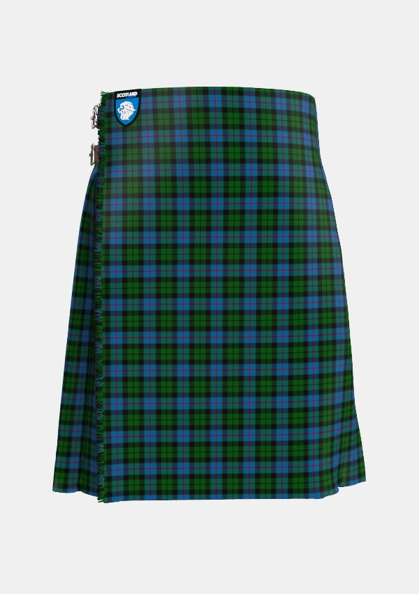 Traditional_Morrison_Society_Tartan_1083_kilt_front_image_with_pleated_design_and_adjustable_buckles_for_men