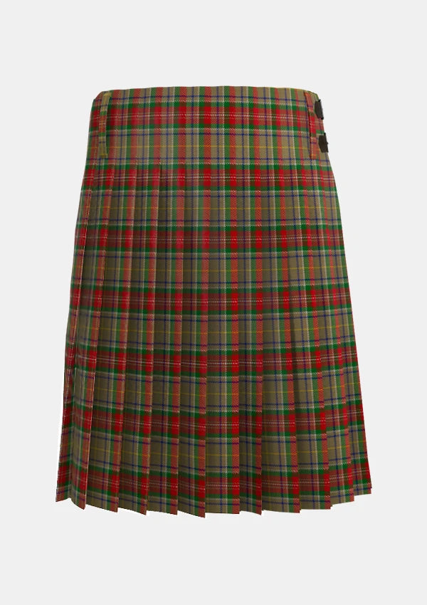 Traditional_Muirhead_Tartan_kilt_6001_back_image_with_pleated_design_and_adjustable_buckles_for_men