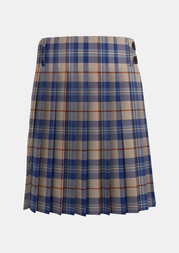 Traditional_Mulberry_Tartan_kilt_13392_back_image_with_pleated_design_and_adjustable_buckles_for_men