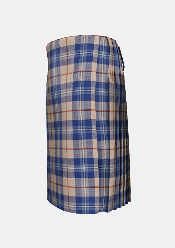 Traditional_Mulberry_Tartan_kilt_13392_left_image_with_pleated_design_and_adjustable_buckles_for_men
