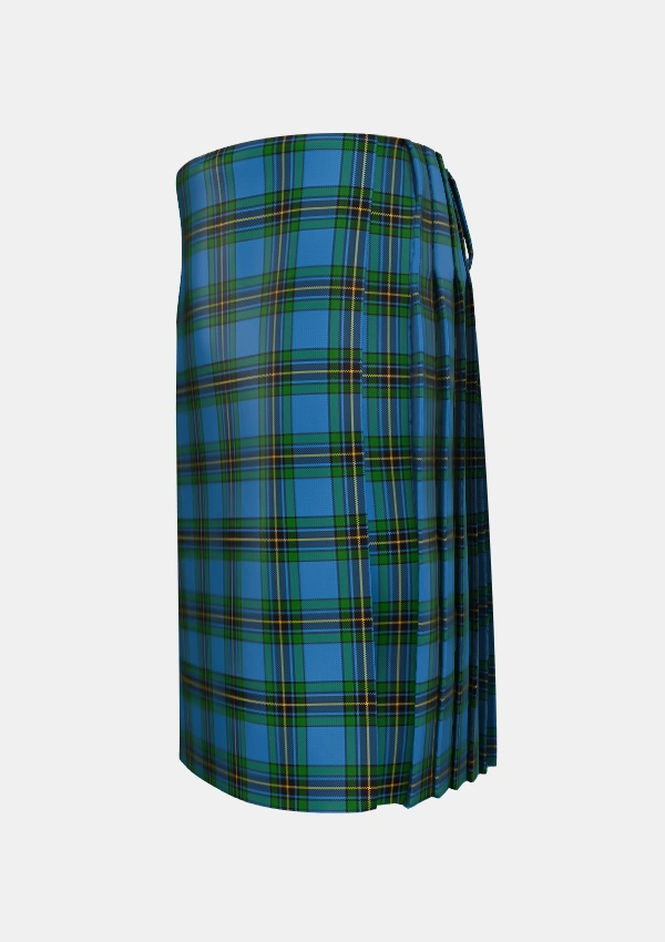 Traditional_Murray_of_Elibank_Tartan_340_kilt_left_image_with_pleated_design_and_adjustable_buckles_for_men