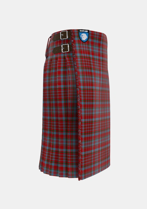 Traditional_Murray_of_Polmaise_Tartan_5974_kilt_right_image_with_pleated_design_and_adjustable_buckles_for_men