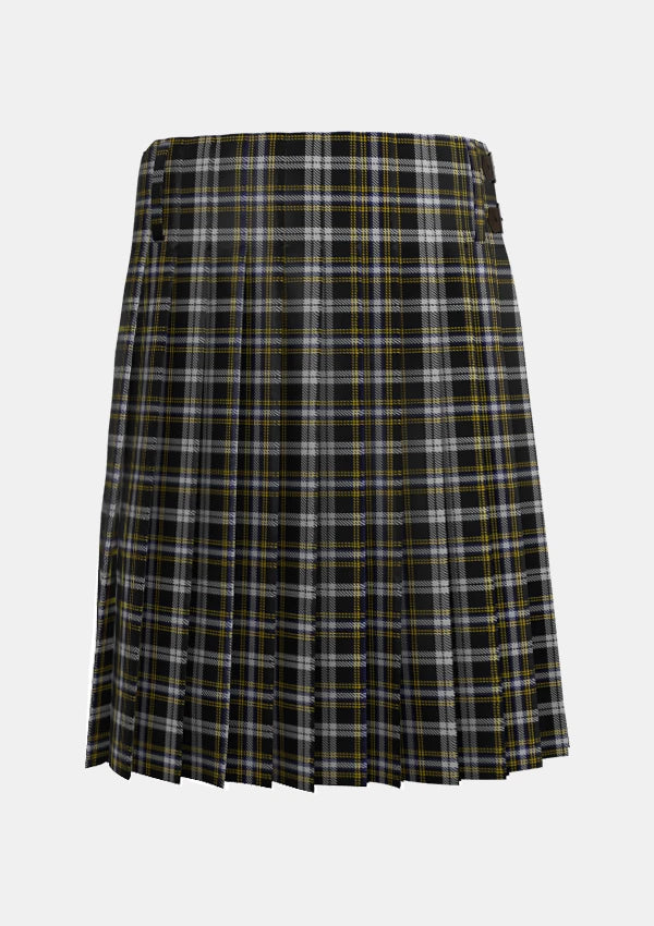 Traditional_Newcastle_Tartan_kilt_3984_back_image_with_pleated_design_and_adjustable_buckles_for_men