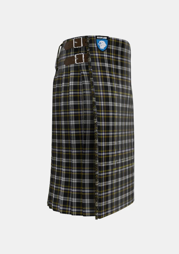 Traditional_Newcastle_Tartan_kilt_3984_right_image_with_pleated_design_and_adjustable_buckles_for_men