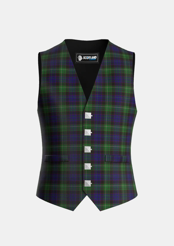 Traditional_Nicolson_Green_Hunting_Tartan_322_Waistcoat_front_image