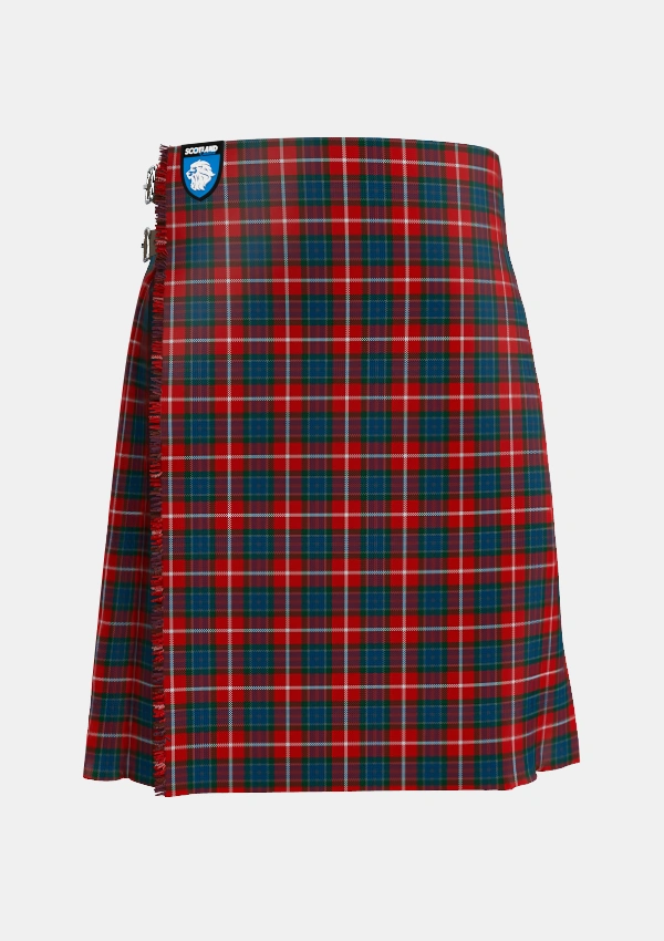 Traditional_Nicolson_of_Lewis_Tartan_7810_kilt_front_image_with_pleated_design_and_adjustable_buckles_for_men