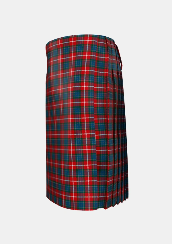 Traditional_Nicolson_of_Lewis_Tartan_7810_kilt_left_image_with_pleated_design_and_adjustable_buckles_for_men