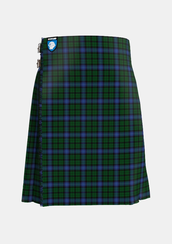 Traditional_No157_or_MacIntyre_Tartan_56_kilt_front_image_with_pleated_design_and_adjustable_buckles_for_men