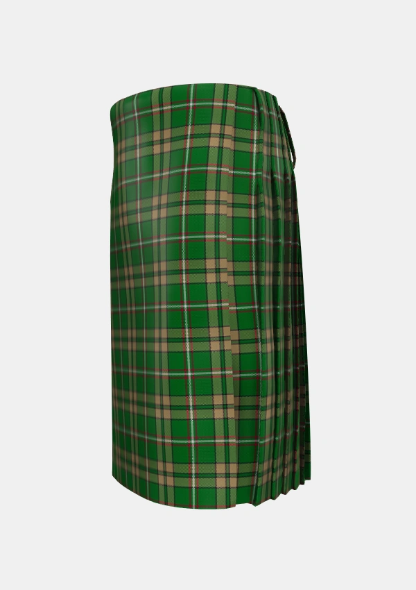 Traditional_ONeill_Tartan_2663_kilt_left_image_with_pleated_design_and_adjustable_buckles_for_men