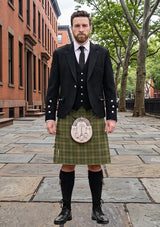 Traditional_O_Farrell_Tartan_1875_Kilt_and_Argyle_Jacket_Kilt_Outfit_front_image