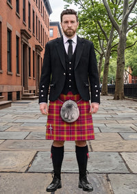 Traditional_O_Meehan_Tartan_5902_Kilt_and_Argyle_Jacket_Kilt_Outfit_front_image