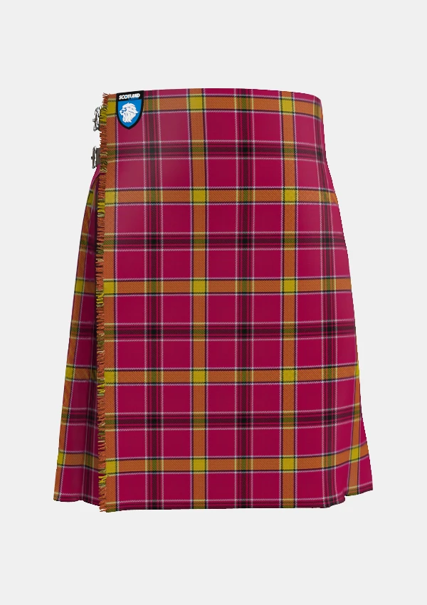 Traditional_O_Meehan_Tartan_kilt_front_image_with_pleated_design_and_adjustable_buckles_for_men