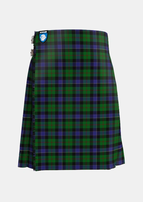 Traditional_Ogilvie_of_Inverarity_VS_2_Tartan_666_kilt_front_image_with_pleated_design_and_adjustable_buckles_for_men