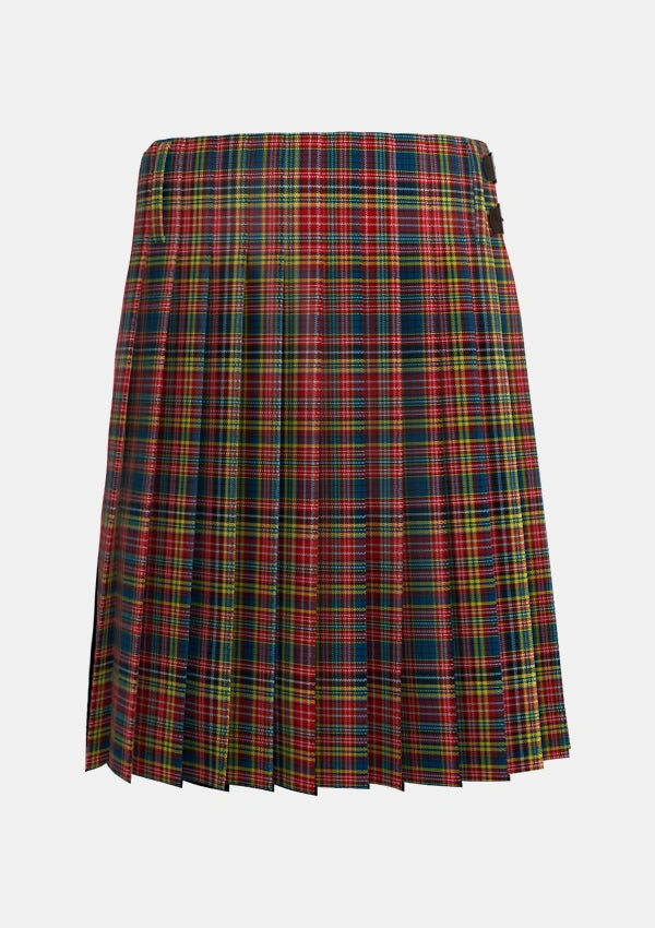 Traditional_Ogilvy_2_Tartan_3240_kilt_back_image_with_pleated_design_and_adjustable_buckles_for_men