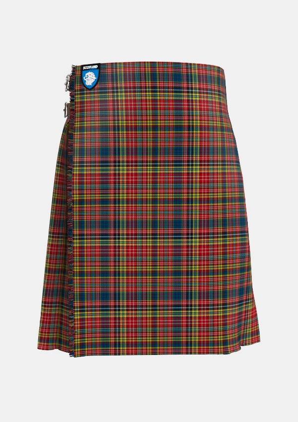Traditional_Ogilvy_2_Tartan_3240_kilt_front_image_with_pleated_design_and_adjustable_buckles_for_men