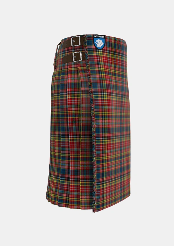 Traditional_Ogilvy_2_Tartan_3240_kilt_right_image_with_pleated_design_and_adjustable_buckles_for_men