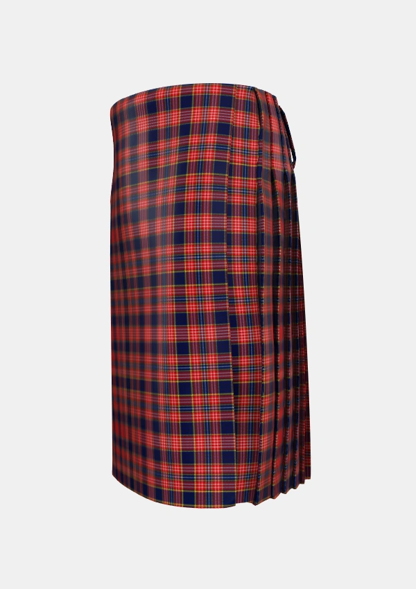 Traditional_Ogilvy_Tartan_287_kilt_left_image_with_pleated_design_and_adjustable_buckles_for_men