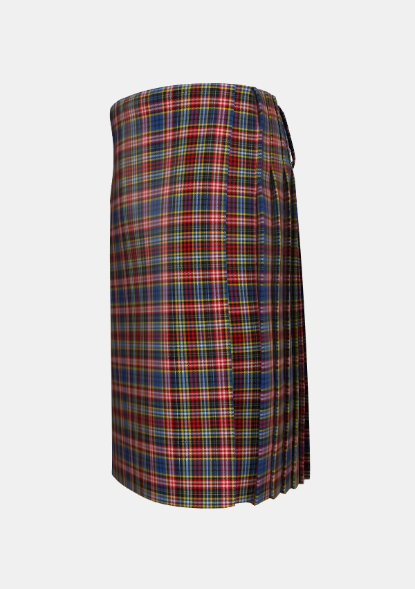 Traditional_Ogilvy_or_Drummond_of_Strathallen_Tartan_1797_kilt_left_image_with_pleated_design_and_adjustable_buckles_for_men