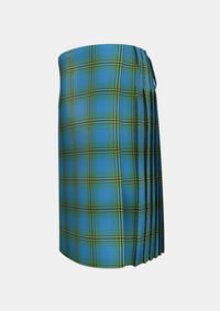 Traditional_Oliver_Hunting_Tartan_126_kilt_left_image_with_pleated_design_and_adjustable_buckles_for_men
