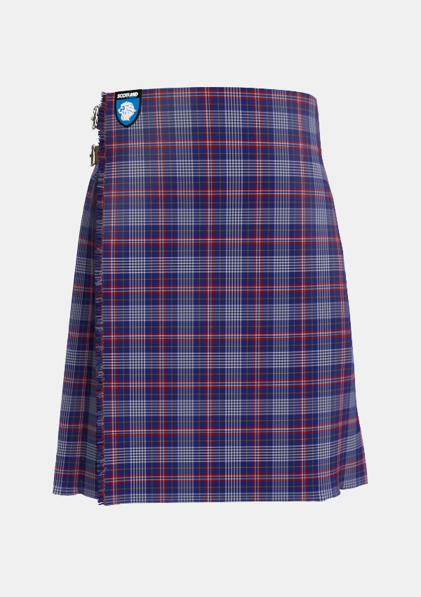 Traditional_Parker_Dress_USA_Tartan_6446_kilt_front_image_with_pleated_design_and_adjustable_buckles_for_men