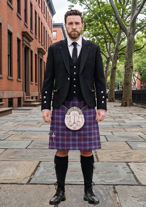 Traditional_Parker_Tartan_6445_Kilt_and_Argyle_Jacket_Kilt_Outfit_front_image