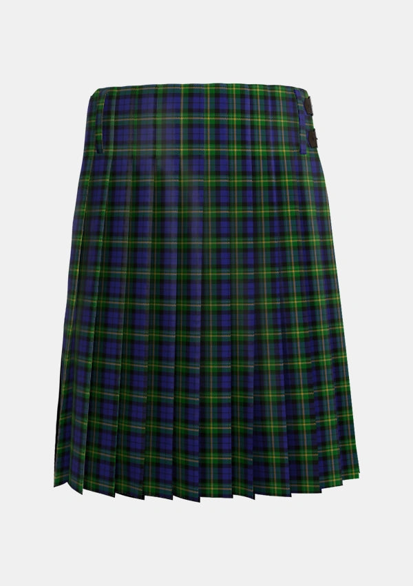 Traditional_Paterson_Dalgleish_Version_Tartan_3886_kilt_back_image_with_pleated_design_and_adjustable_buckles_for_men