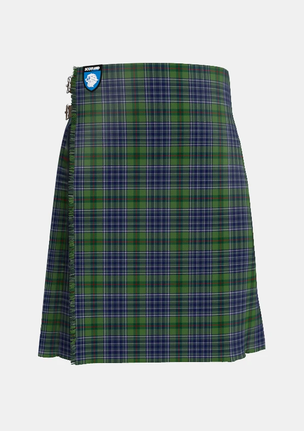 Traditional_Patterson_William_John_Magee_Tartan_kilt_front_image_with_pleated_design_and_adjustable_buckles_for_men