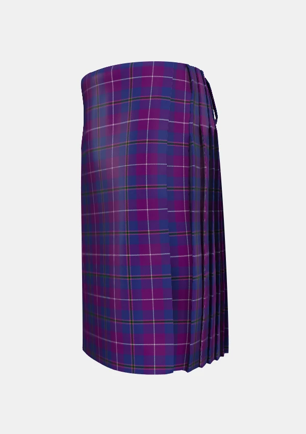 Traditional_Pride_Of_Glencoe_Tartan_kilt_3446_left_image_with_pleated_design_and_adjustable_buckles_for_men