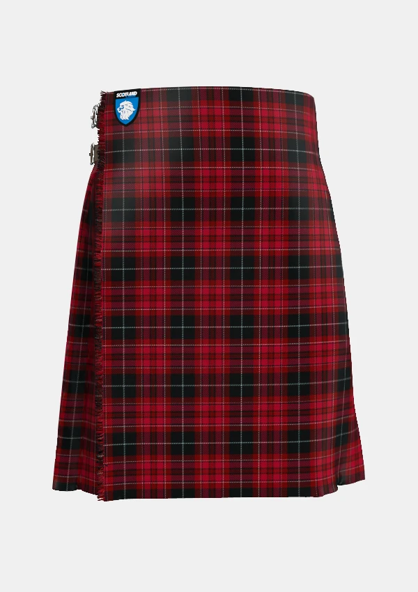 Traditional_Pride_of_Wales_Tartan_kilt_7515_front_image_with_pleated_design_and_adjustable_buckles_for_men