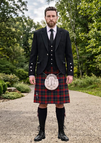 Traditional_Quebec_Plaid_du_Tartan_1949_Kilt_and_Argyle_Jacket_Kilt_Outfit_front_image