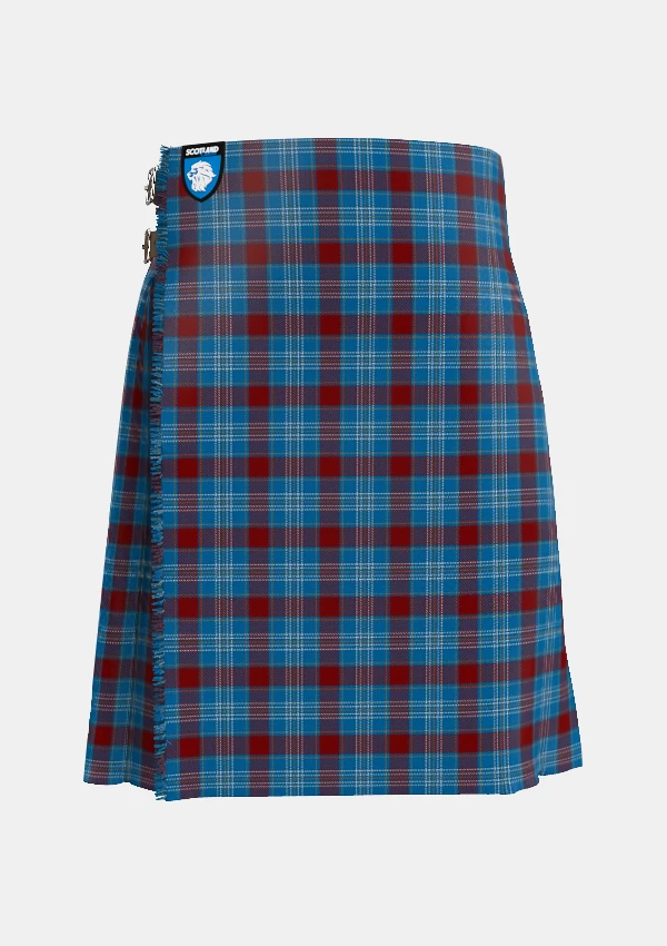 Traditional_Rafferty_Tartan_kilt_6749_front_image_with_pleated_design_and_adjustable_buckles_for_men