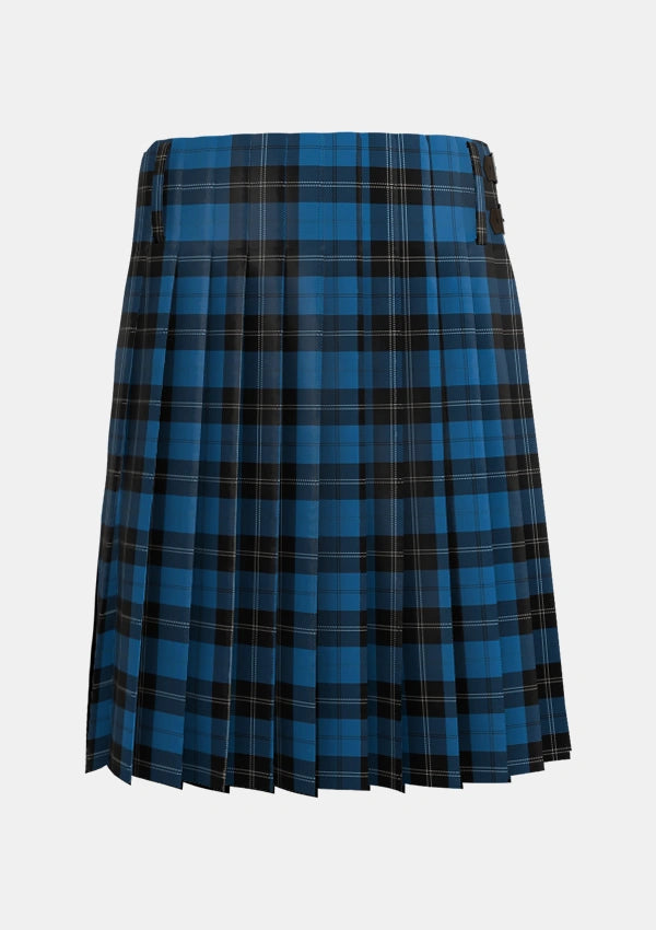 Traditional_Ramsay_Blue_Hunting_Tartan_259_kilt_back_image_with_pleated_design_and_adjustable_buckles_for_men