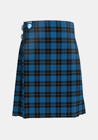Traditional_Ramsay_Blue_Hunting_Tartan_259_kilt_front_image_with_pleated_design_and_adjustable_buckles_for_men