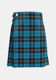 Traditional_Ramsay_Blue_tartan_front_image_with_pleated_design_and_adjustable_buckles_for_men