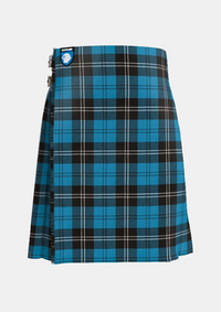 Traditional_Ramsay_Blue_tartan_front_image_with_pleated_design_and_adjustable_buckles_for_men