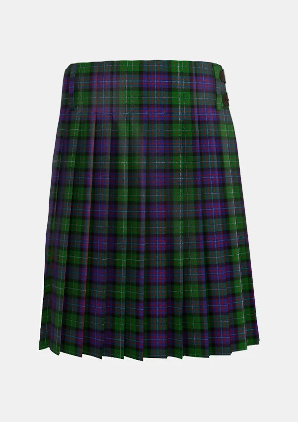 Traditional_Rankine_Tartan_kilt_back_image_with_pleated_design_and_adjustable_buckles_for_men