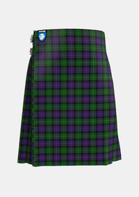 Traditional_Rankine_Tartan_kilt_front_image_with_pleated_design_and_adjustable_buckles_for_men