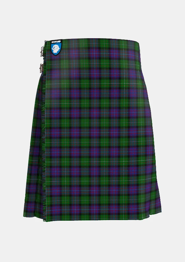 Traditional_Rankine_Tartan_kilt_front_image_with_pleated_design_and_adjustable_buckles_for_men