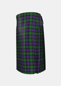 Traditional_Rankine_Tartan_kilt_left_image_with_pleated_design_and_adjustable_buckles_for_men
