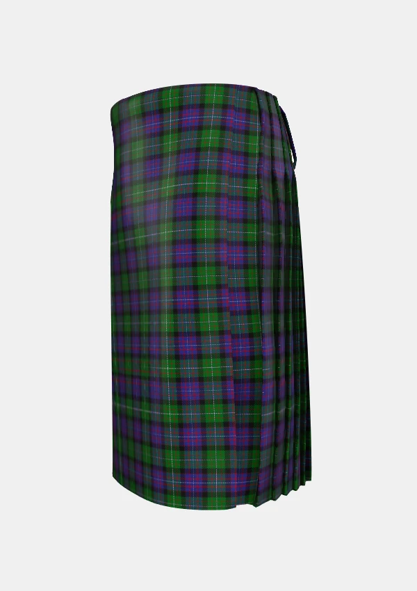 Traditional_Rankine_Tartan_kilt_left_image_with_pleated_design_and_adjustable_buckles_for_men