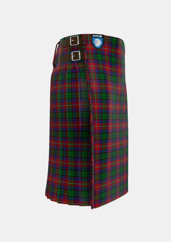 Traditional_Rattray_of_Lude_Tartan_1096_kilt_right_image_with_pleated_design_and_adjustable_buckles_for_men