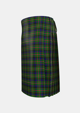 Traditional_Reid_Green_Tartan_2066_kilt_left_image_with_pleated_design_and_adjustable_buckles_for_men