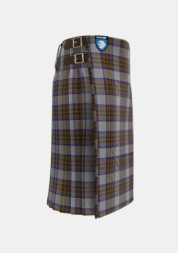Traditional_Renfrew_Tartan_kilt_right_image_with_pleated_design_and_adjustable_buckles_for_men