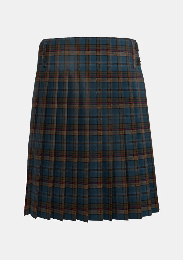 Traditional_Renton_Tartan_kilt_back_image_with_pleated_design_and_adjustable_buckles_for_men